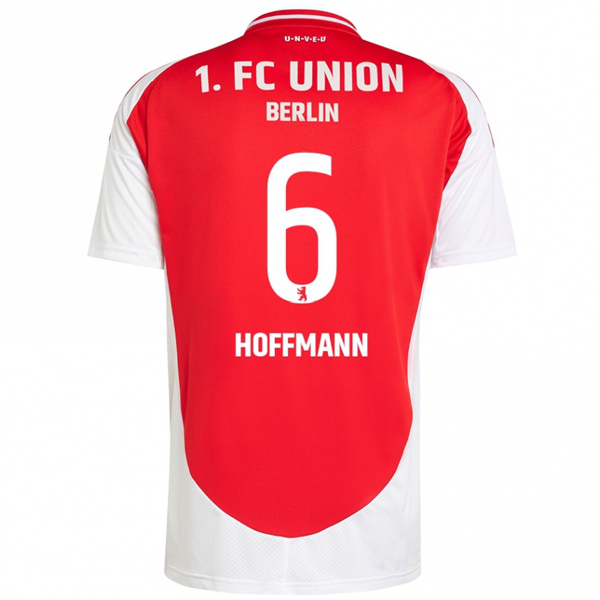 Enfant Football Maillot Finn Hoffmann #6 Rouge Blanc Tenues Domicile 2024/25 Canada