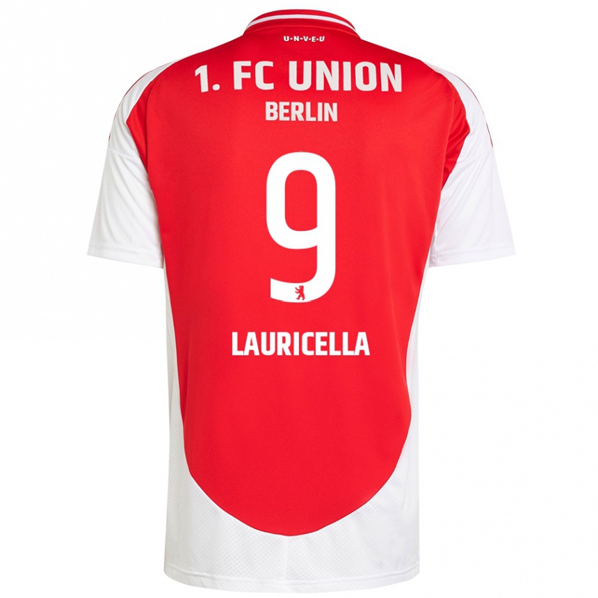 Enfant Football Maillot Guiseppe Lauricella #9 Rouge Blanc Tenues Domicile 2024/25 Canada