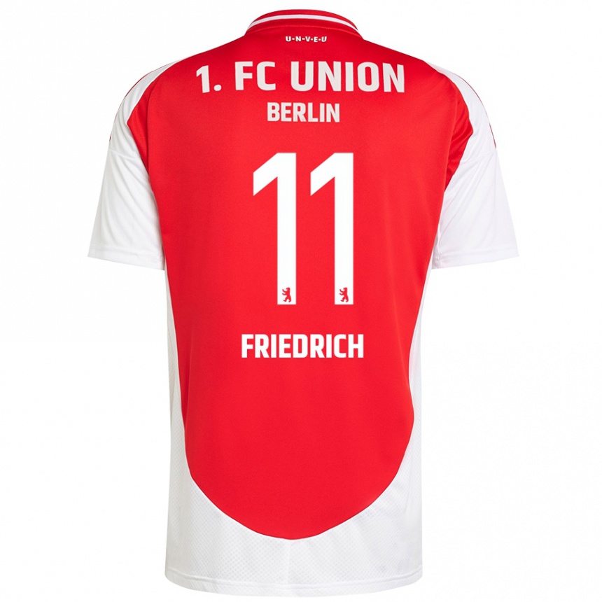 Enfant Football Maillot Julien Friedrich #11 Rouge Blanc Tenues Domicile 2024/25 Canada