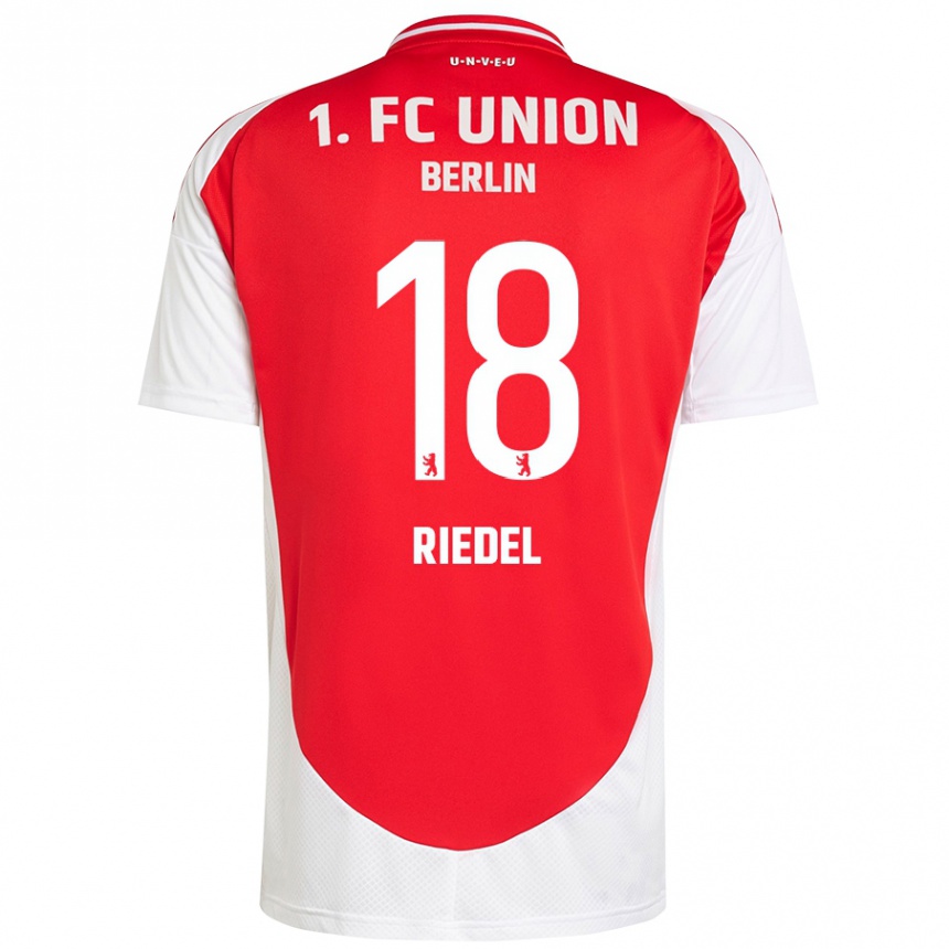 Enfant Football Maillot Aaron Riedel #18 Rouge Blanc Tenues Domicile 2024/25 Canada