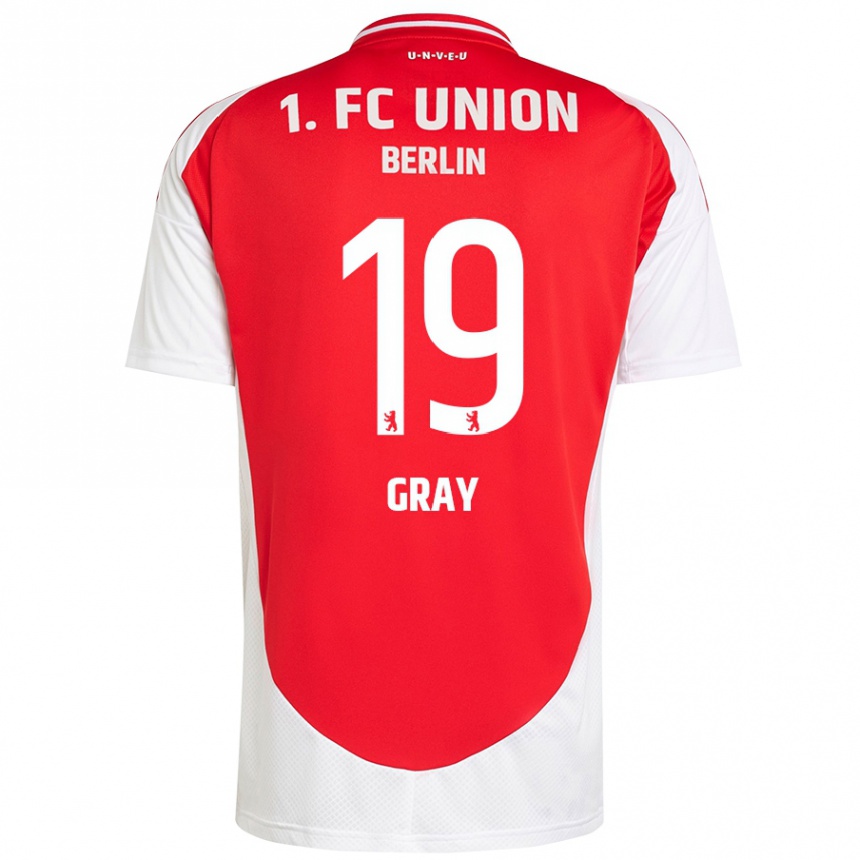 Enfant Football Maillot Mekhi Gray #19 Rouge Blanc Tenues Domicile 2024/25 Canada