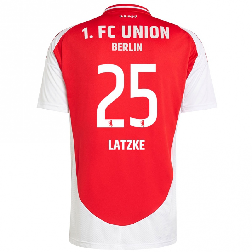 Enfant Football Maillot Jannes Latzke #25 Rouge Blanc Tenues Domicile 2024/25 Canada