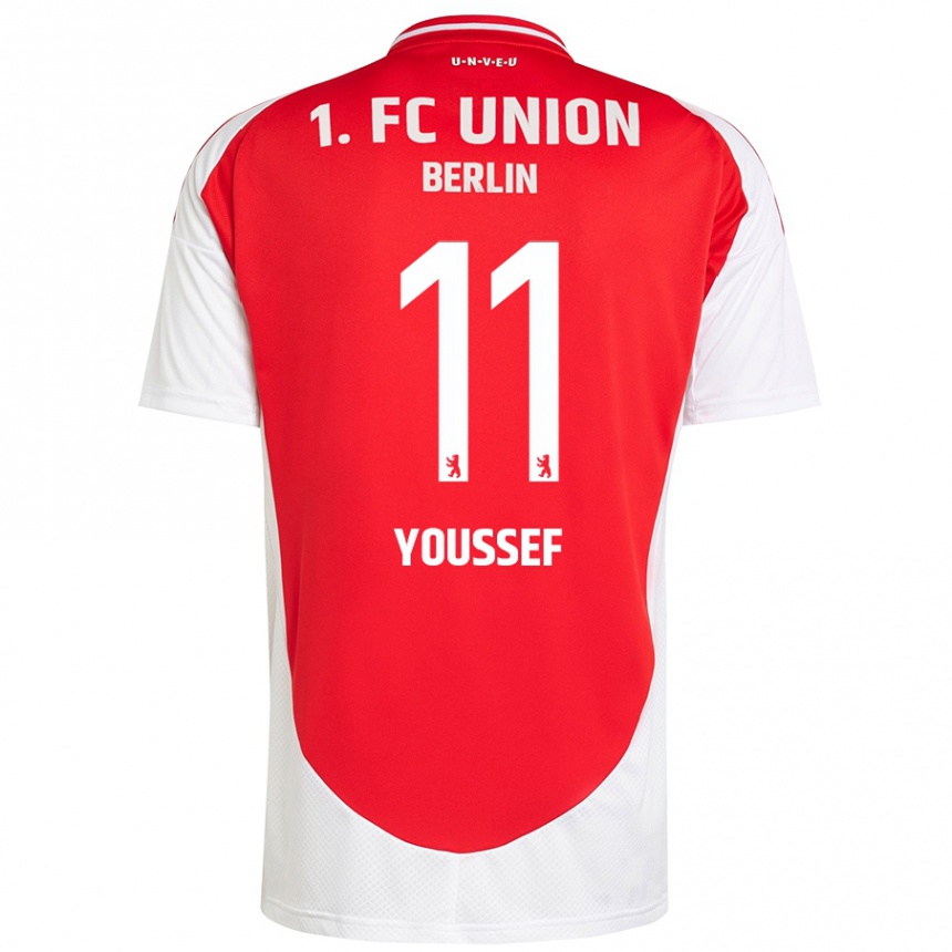 Enfant Football Maillot Nour Youssef #11 Rouge Blanc Tenues Domicile 2024/25 Canada