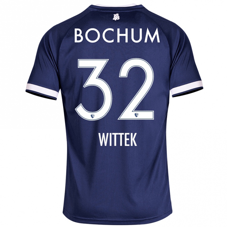 Kids Football Maximilian Wittek #32 Dark Blue Home Jersey 2024/25 T-Shirt Canada