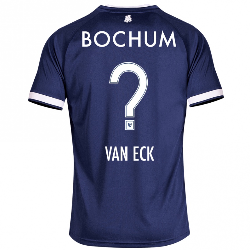 Kids Football Ole Van Eck #0 Dark Blue Home Jersey 2024/25 T-Shirt Canada