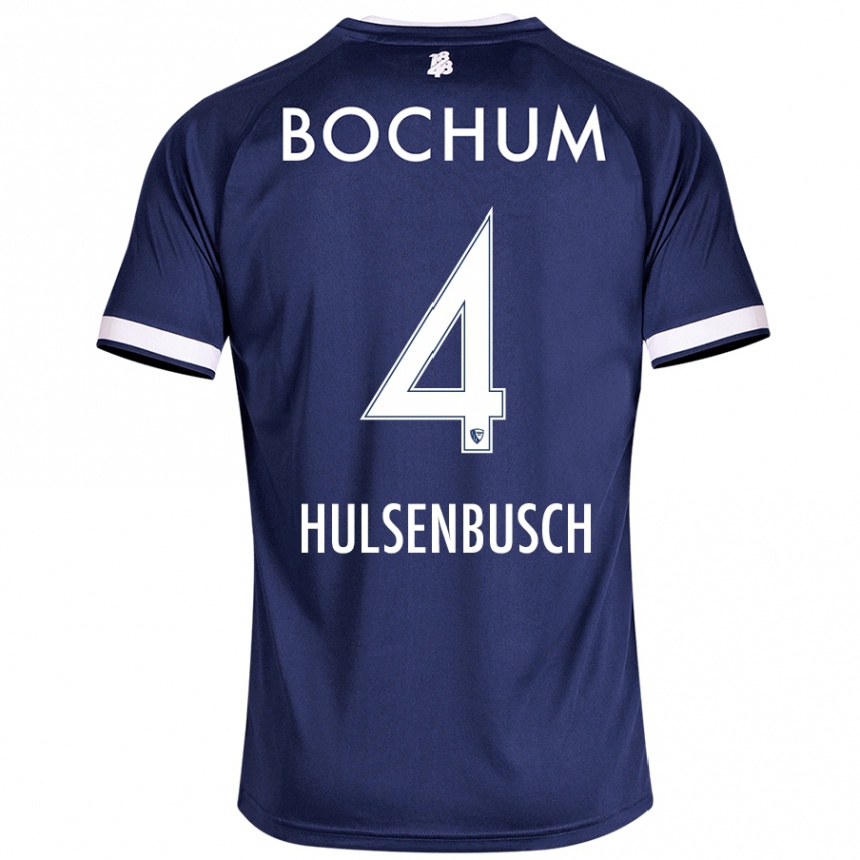 Kids Football Daniel Hülsenbusch #4 Dark Blue Home Jersey 2024/25 T-Shirt Canada