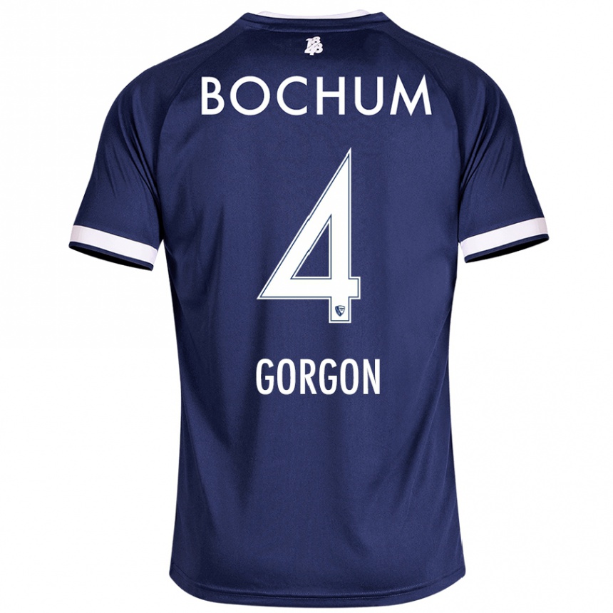 Kids Football Felix Gorgon #4 Dark Blue Home Jersey 2024/25 T-Shirt Canada