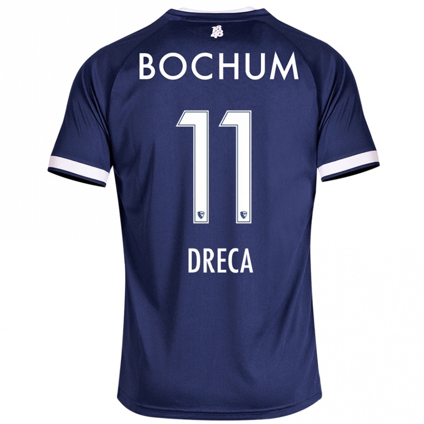 Kids Football Benjamin Dreca #11 Dark Blue Home Jersey 2024/25 T-Shirt Canada