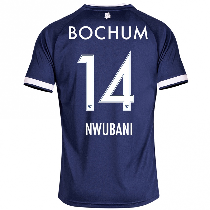 Kids Football Keleb Nwubani #14 Dark Blue Home Jersey 2024/25 T-Shirt Canada