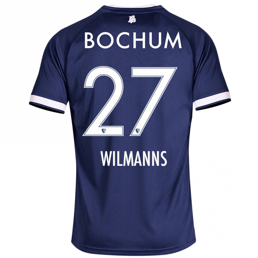 Kids Football Anjo Wilmanns #27 Dark Blue Home Jersey 2024/25 T-Shirt Canada