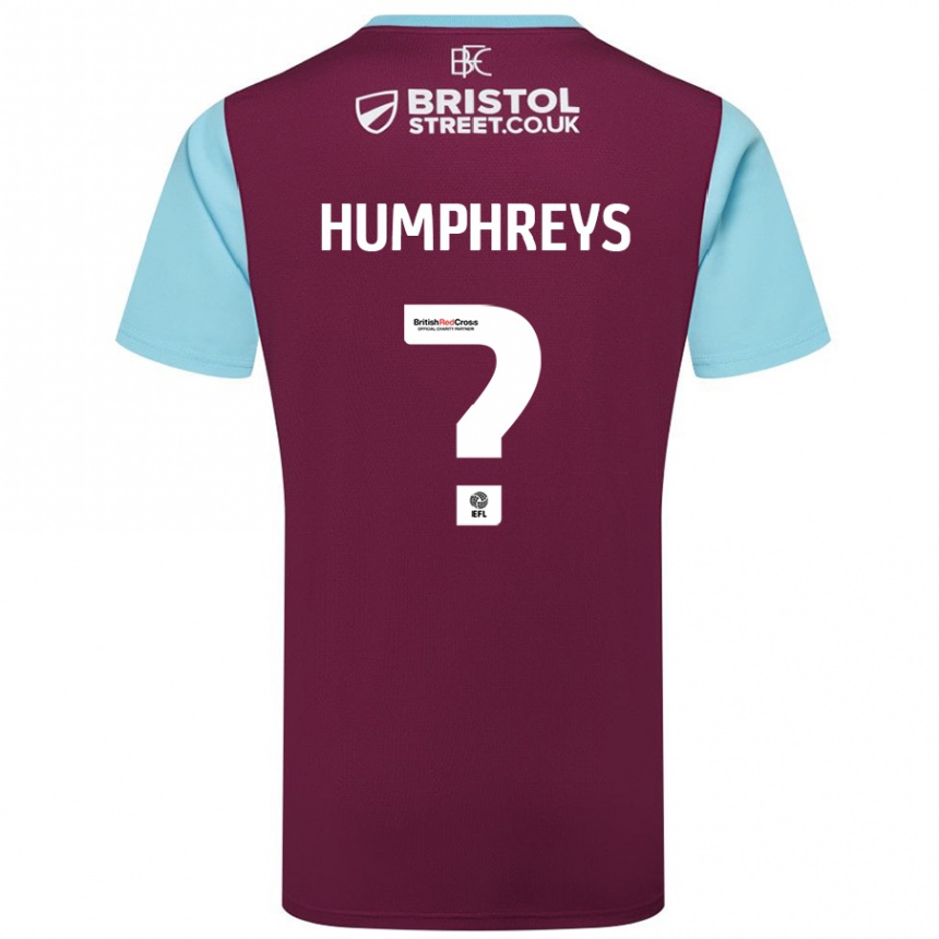 Enfant Football Maillot Bashir Humphreys #0 Bordeaux Bleu Ciel Tenues Domicile 2024/25 Canada