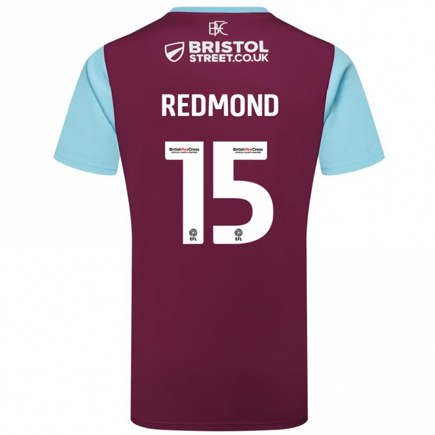 Kids Football Nathan Redmond #15 Burgundy Sky Blue Home Jersey 2024/25 T-Shirt Canada