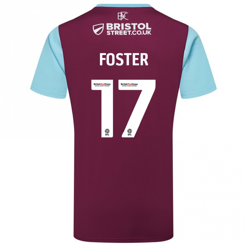 Kids Football Lyle Foster #17 Burgundy Sky Blue Home Jersey 2024/25 T-Shirt Canada