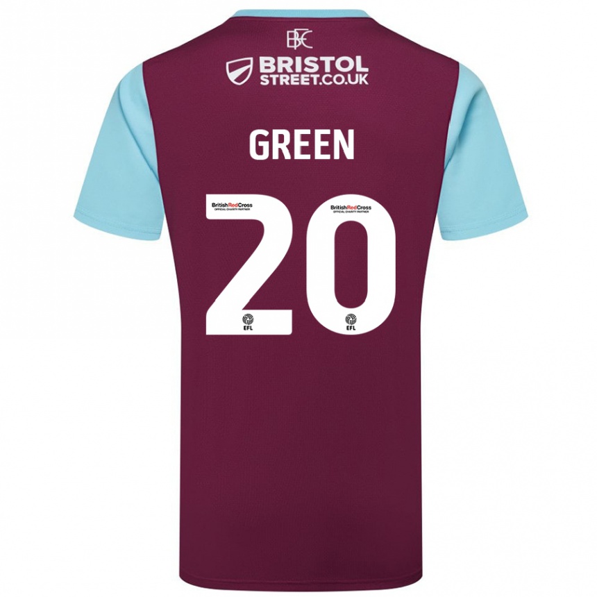 Kids Football Etienne Green #20 Burgundy Sky Blue Home Jersey 2024/25 T-Shirt Canada