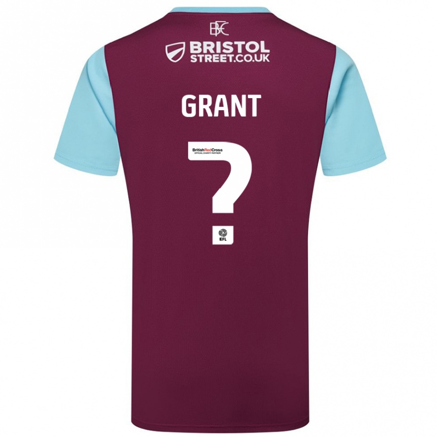 Kids Football Bradley Grant #0 Burgundy Sky Blue Home Jersey 2024/25 T-Shirt Canada