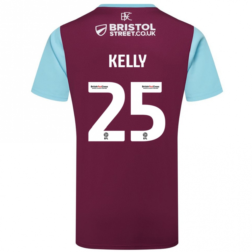 Kids Football Aimee Kelly #25 Burgundy Sky Blue Home Jersey 2024/25 T-Shirt Canada