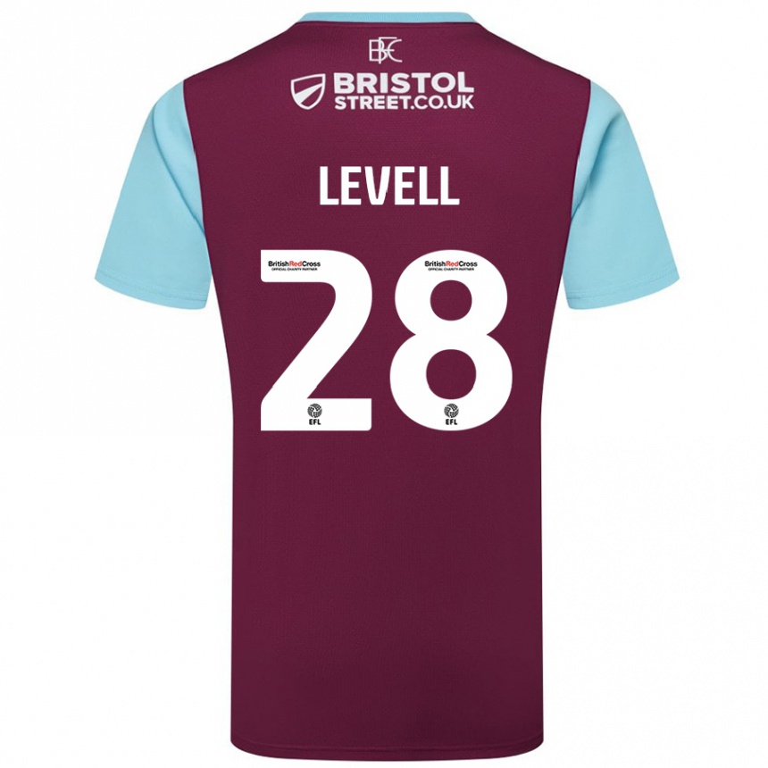 Kids Football Kirstie Levell #28 Burgundy Sky Blue Home Jersey 2024/25 T-Shirt Canada