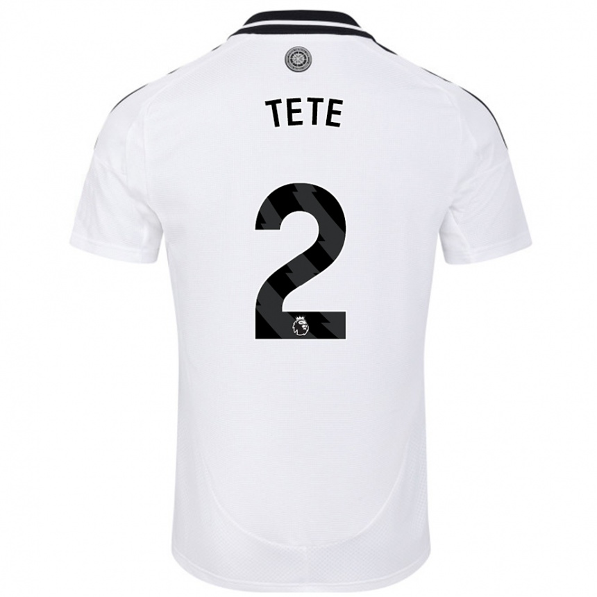 Kids Football Kenny Tete #2 White Home Jersey 2024/25 T-Shirt Canada