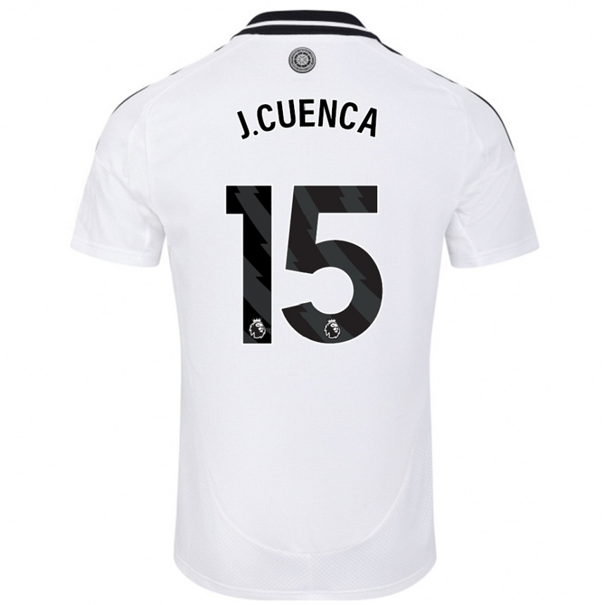 Kids Football Jorge Cuenca #15 White Home Jersey 2024/25 T-Shirt Canada