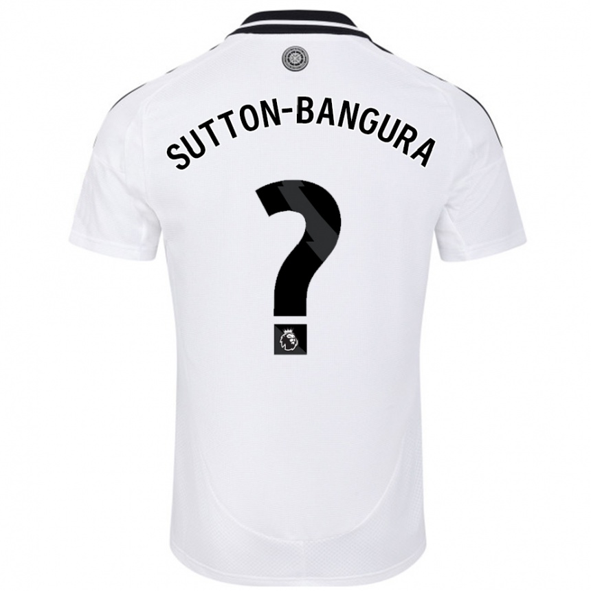 Kids Football William Sutton-Bangura #0 White Home Jersey 2024/25 T-Shirt Canada