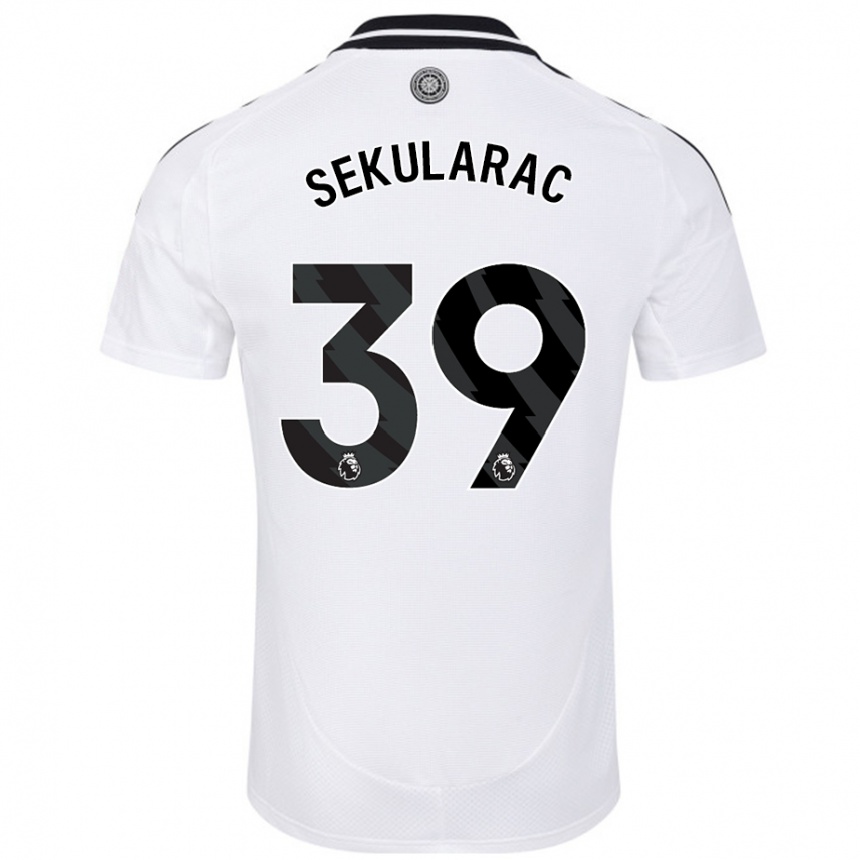 Kids Football Kristian Sekularac #39 White Home Jersey 2024/25 T-Shirt Canada