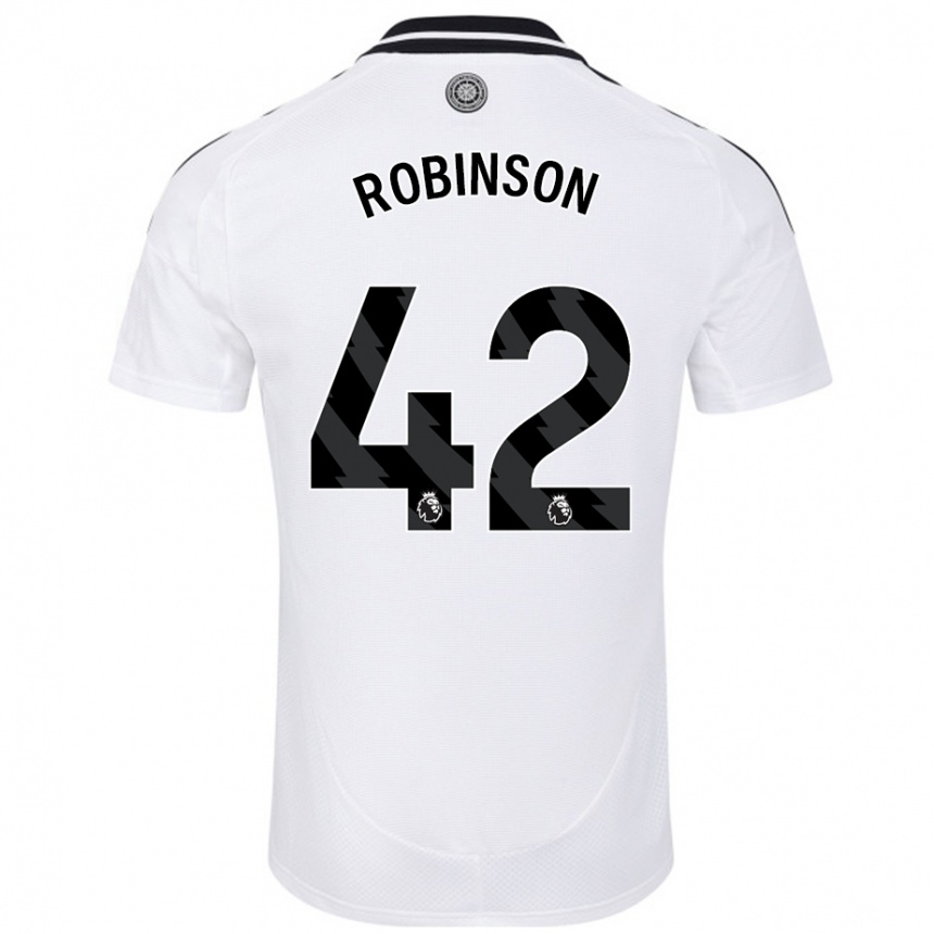 Kids Football Charlie Robinson #42 White Home Jersey 2024/25 T-Shirt Canada