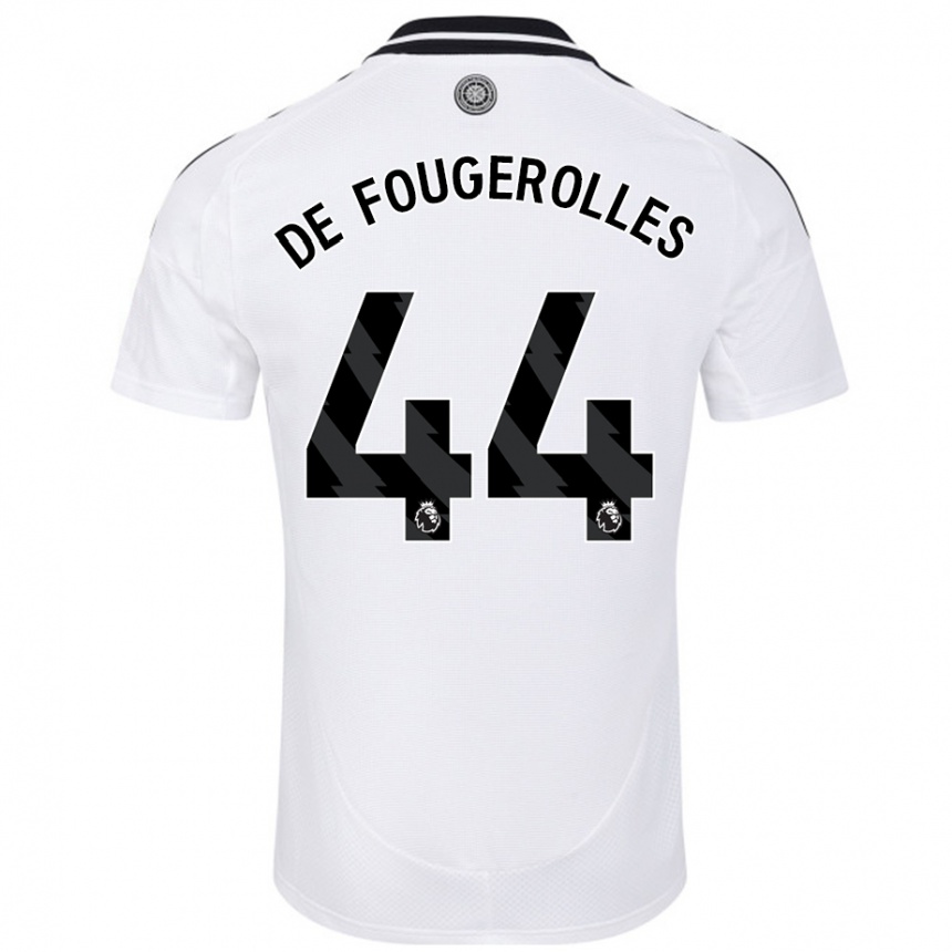 Kids Football Luc De Fougerolles #44 White Home Jersey 2024/25 T-Shirt Canada