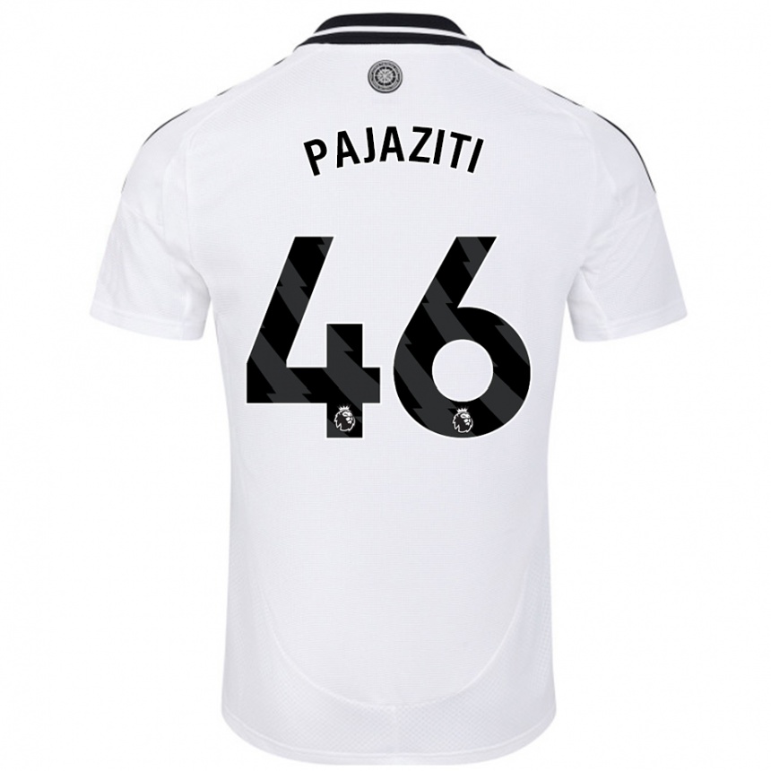 Kids Football Adrion Pajaziti #46 White Home Jersey 2024/25 T-Shirt Canada