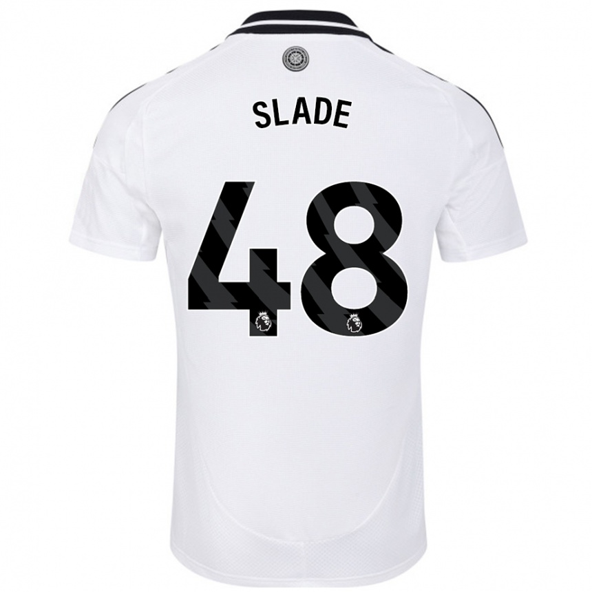 Kids Football Bradley Slade #48 White Home Jersey 2024/25 T-Shirt Canada