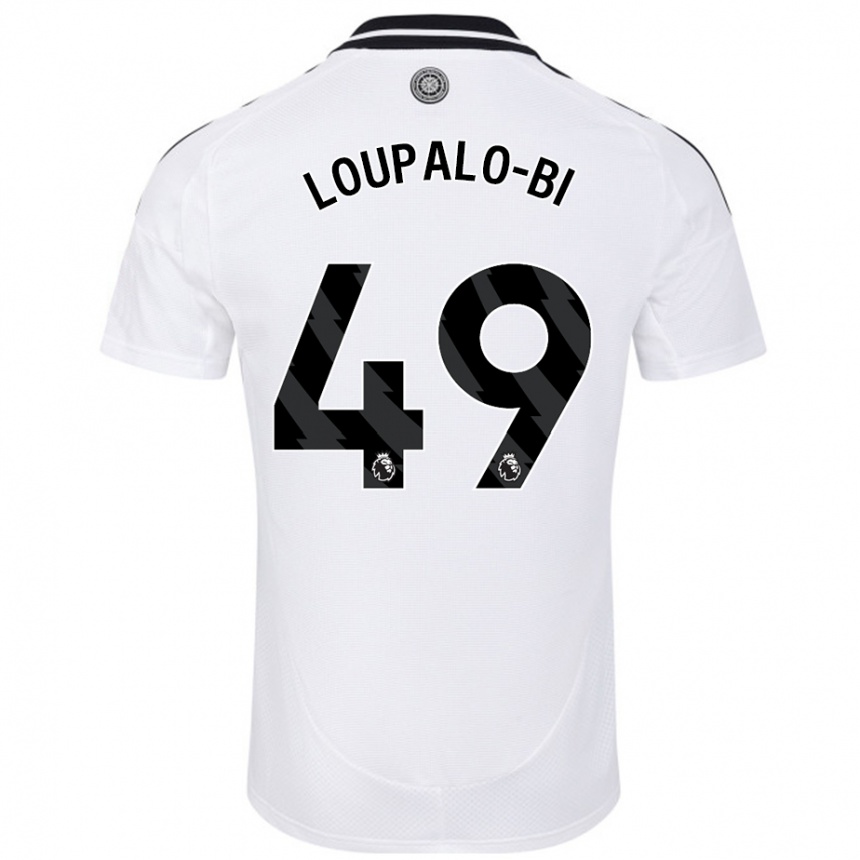 Kids Football Aaron Loupalo-Bi #49 White Home Jersey 2024/25 T-Shirt Canada