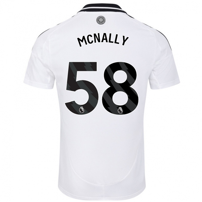 Kids Football Alfie Mcnally #58 White Home Jersey 2024/25 T-Shirt Canada