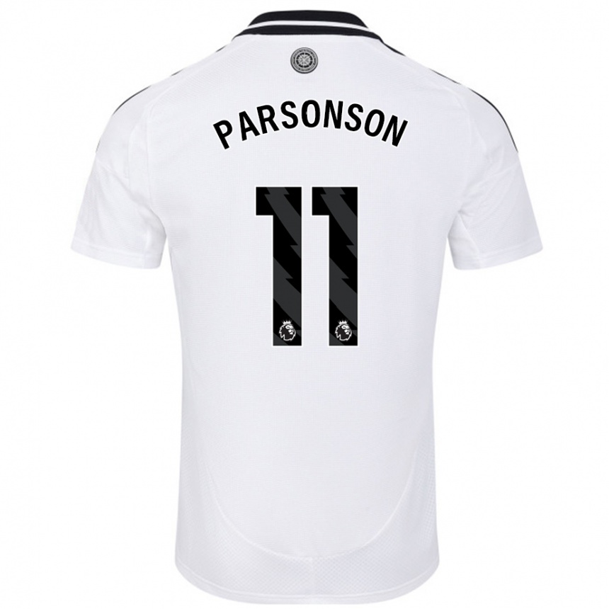 Kids Football Madi Parsonson #11 White Home Jersey 2024/25 T-Shirt Canada