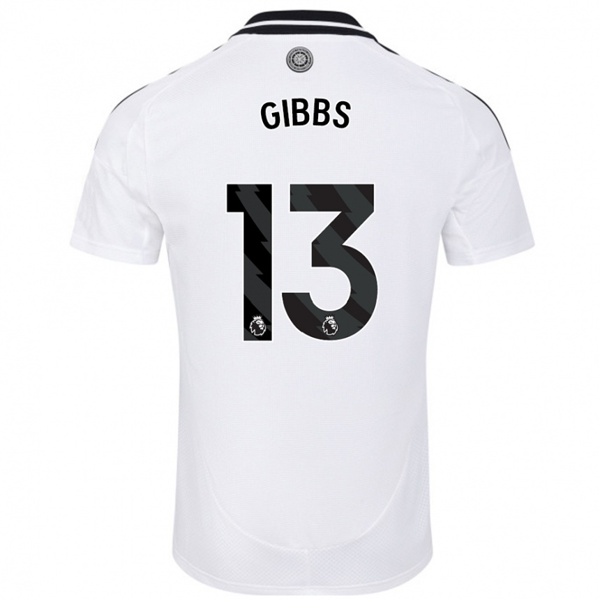 Kids Football Frankie Gibbs #13 White Home Jersey 2024/25 T-Shirt Canada