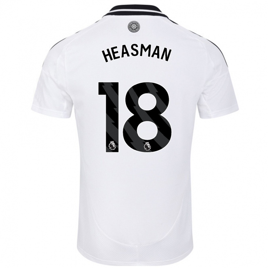 Kids Football Georgia Heasman #18 White Home Jersey 2024/25 T-Shirt Canada