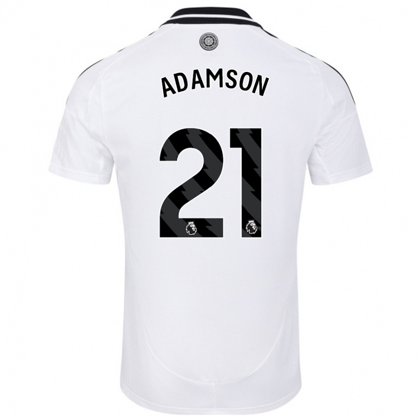 Kids Football Sasha Adamson #21 White Home Jersey 2024/25 T-Shirt Canada