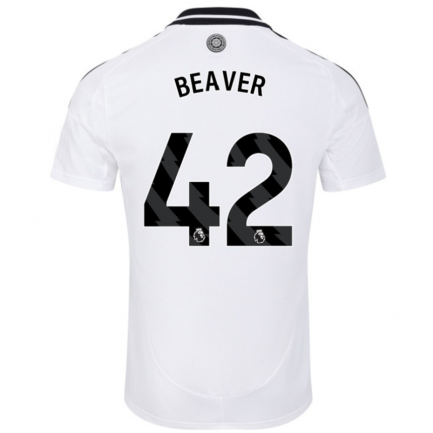 Kids Football Cat Beaver #42 White Home Jersey 2024/25 T-Shirt Canada