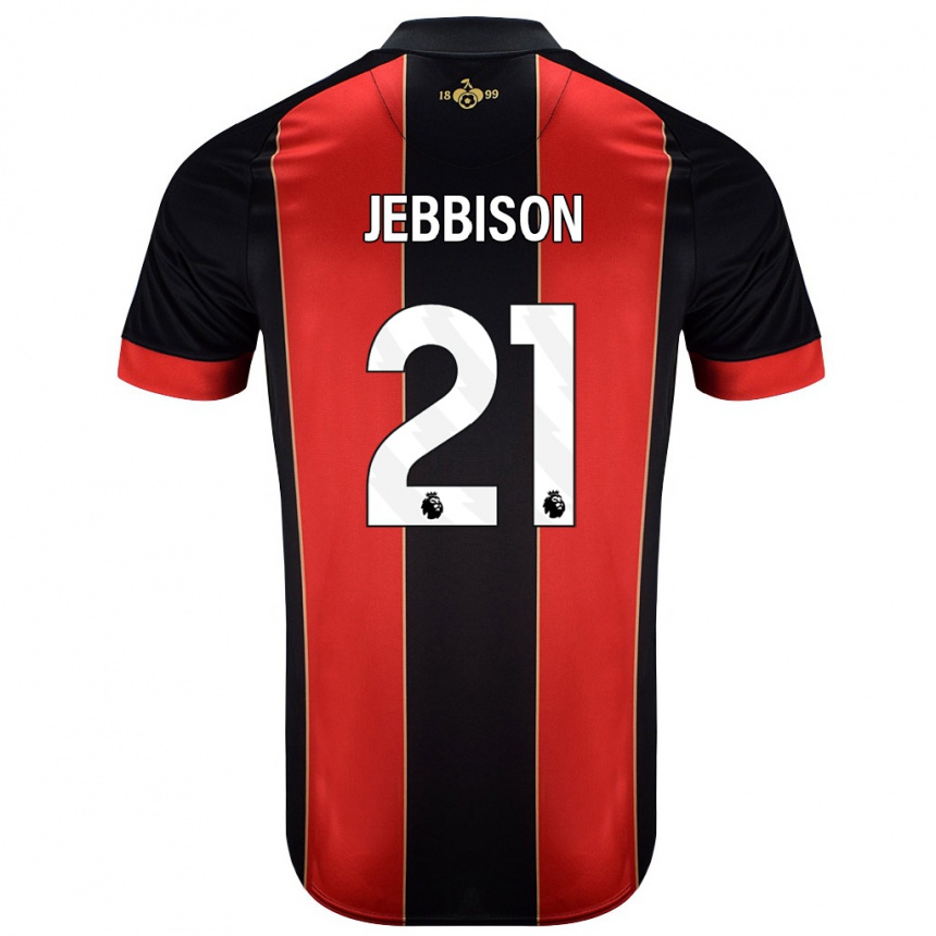 Kids Football Daniel Jebbison #21 Red Black Home Jersey 2024/25 T-Shirt Canada