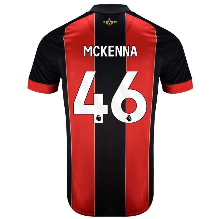 Kids Football Callan Mckenna #46 Red Black Home Jersey 2024/25 T-Shirt Canada