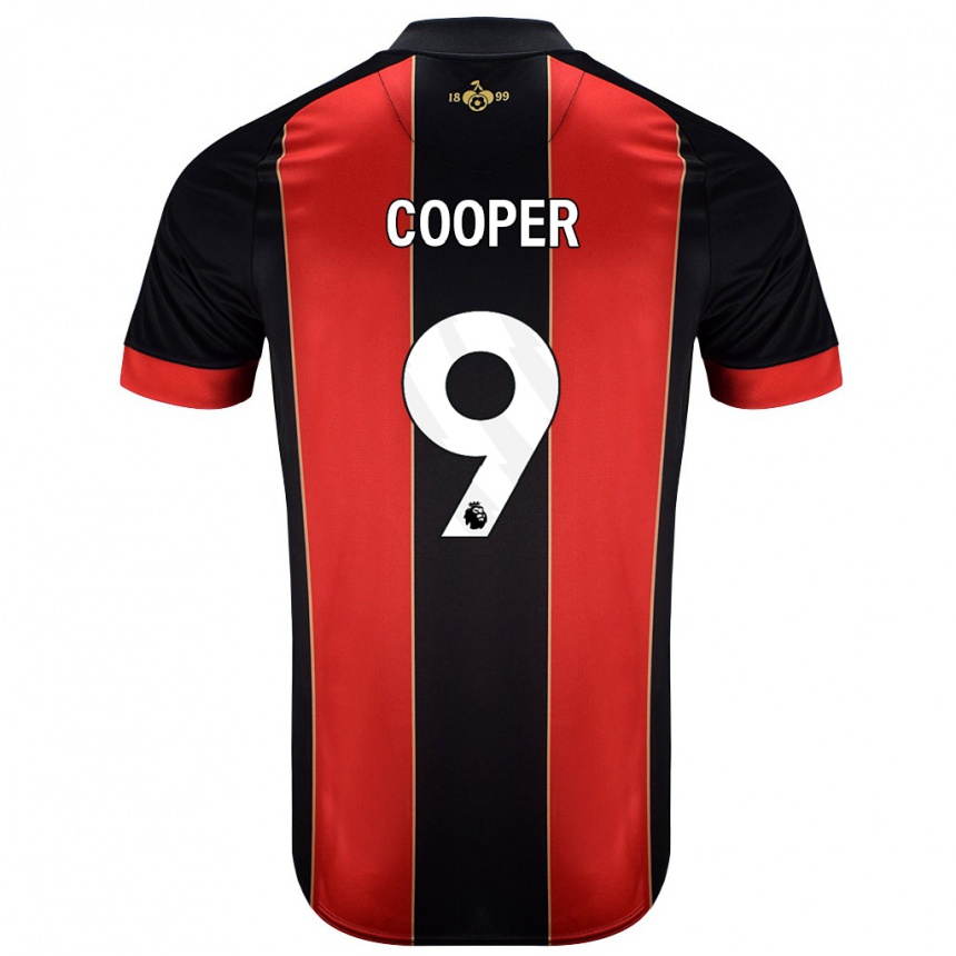 Kids Football Lucy Cooper #9 Red Black Home Jersey 2024/25 T-Shirt Canada