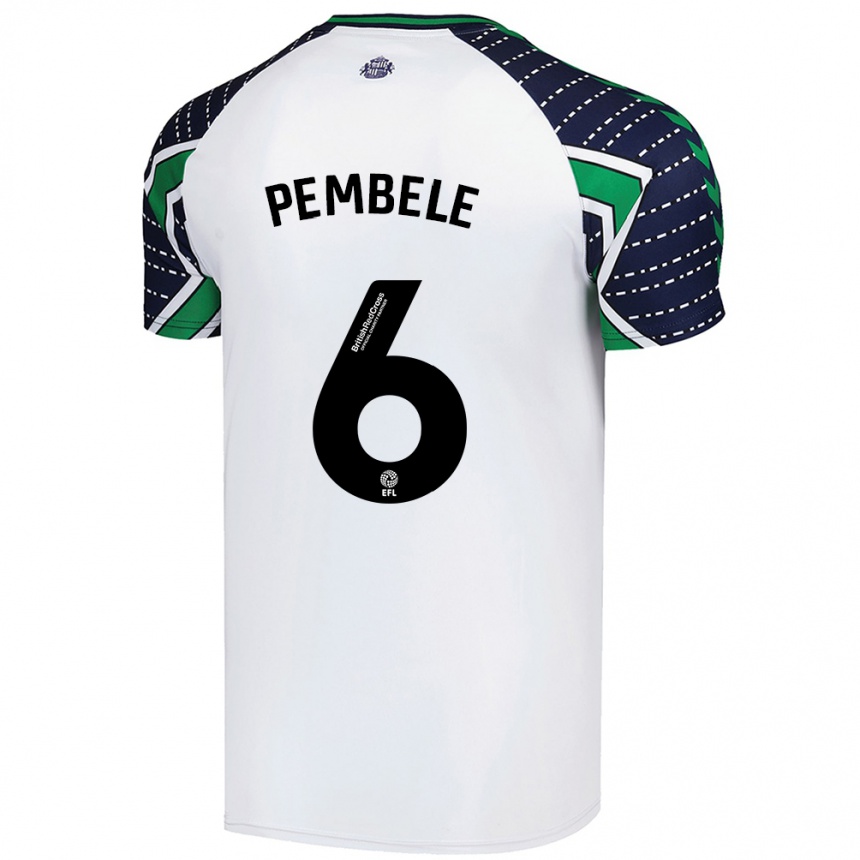 Kids Football Timothée Pembélé #6 White Away Jersey 2024/25 T-Shirt Canada