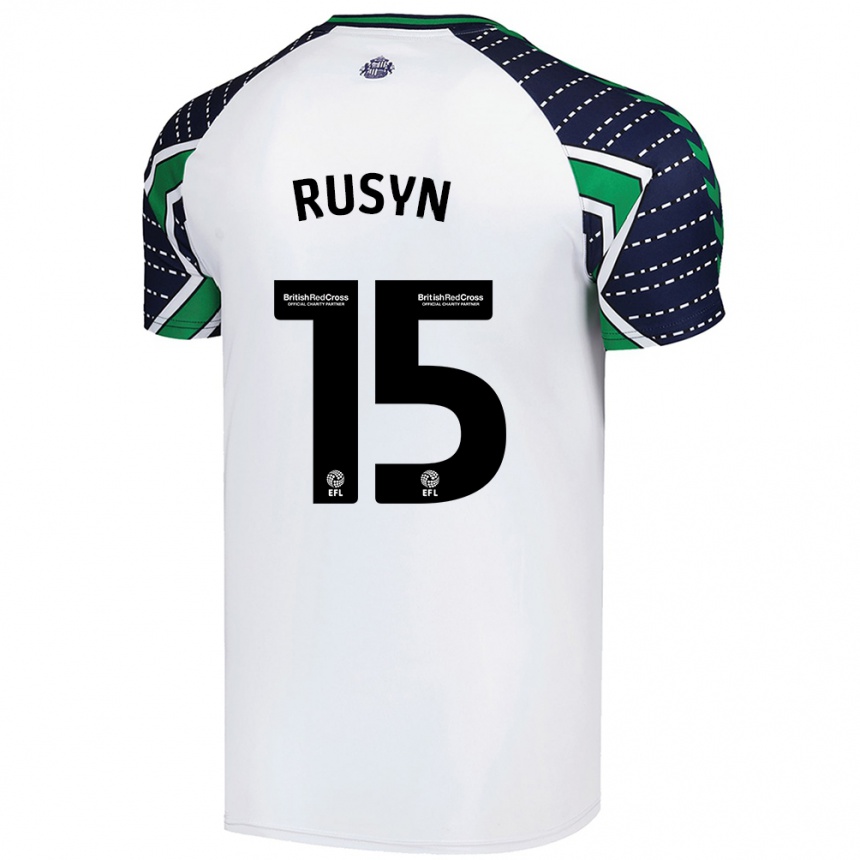 Enfant Football Maillot Nazariy Rusyn #15 Blanc Tenues Extérieur 2024/25 Canada