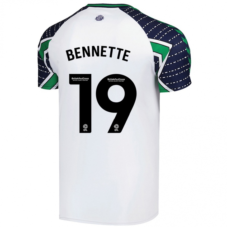 Enfant Football Maillot Jewison Bennette #19 Blanc Tenues Extérieur 2024/25 Canada