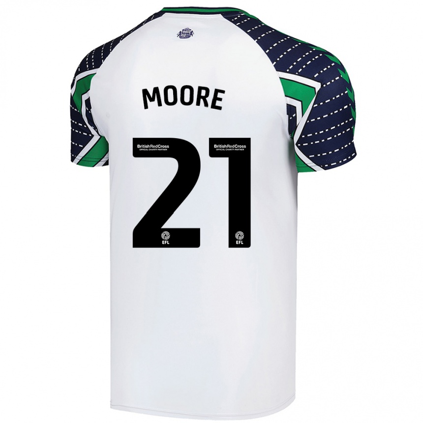 Enfant Football Maillot Simon Moore #21 Blanc Tenues Extérieur 2024/25 Canada