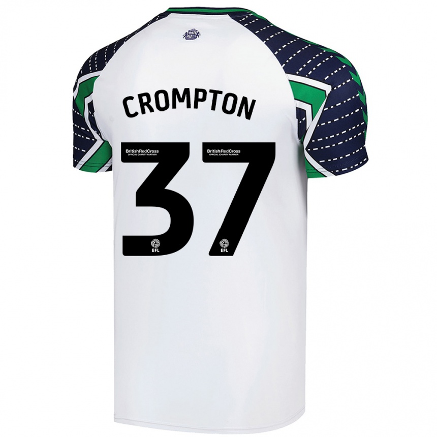 Enfant Football Maillot Ben Crompton #37 Blanc Tenues Extérieur 2024/25 Canada