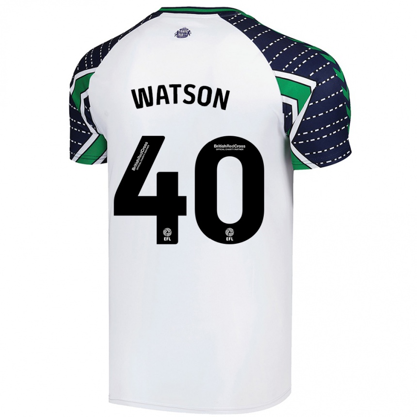 Enfant Football Maillot Tom Watson #40 Blanc Tenues Extérieur 2024/25 Canada