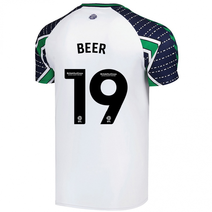 Enfant Football Maillot Megan Beer #19 Blanc Tenues Extérieur 2024/25 Canada