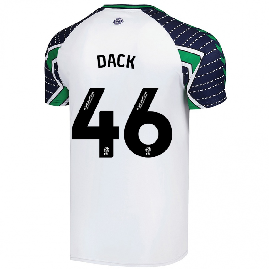 Kids Football Bradley Dack #46 White Away Jersey 2024/25 T-Shirt Canada