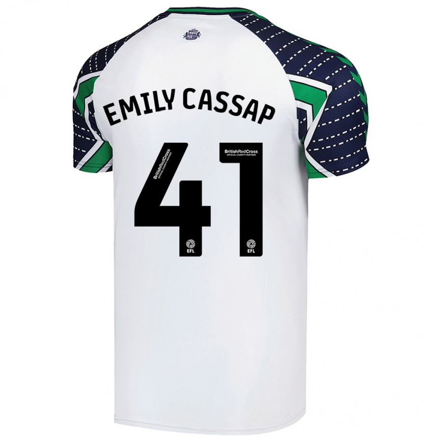 Enfant Football Maillot Emily Cassap #41 Blanc Tenues Extérieur 2024/25 Canada