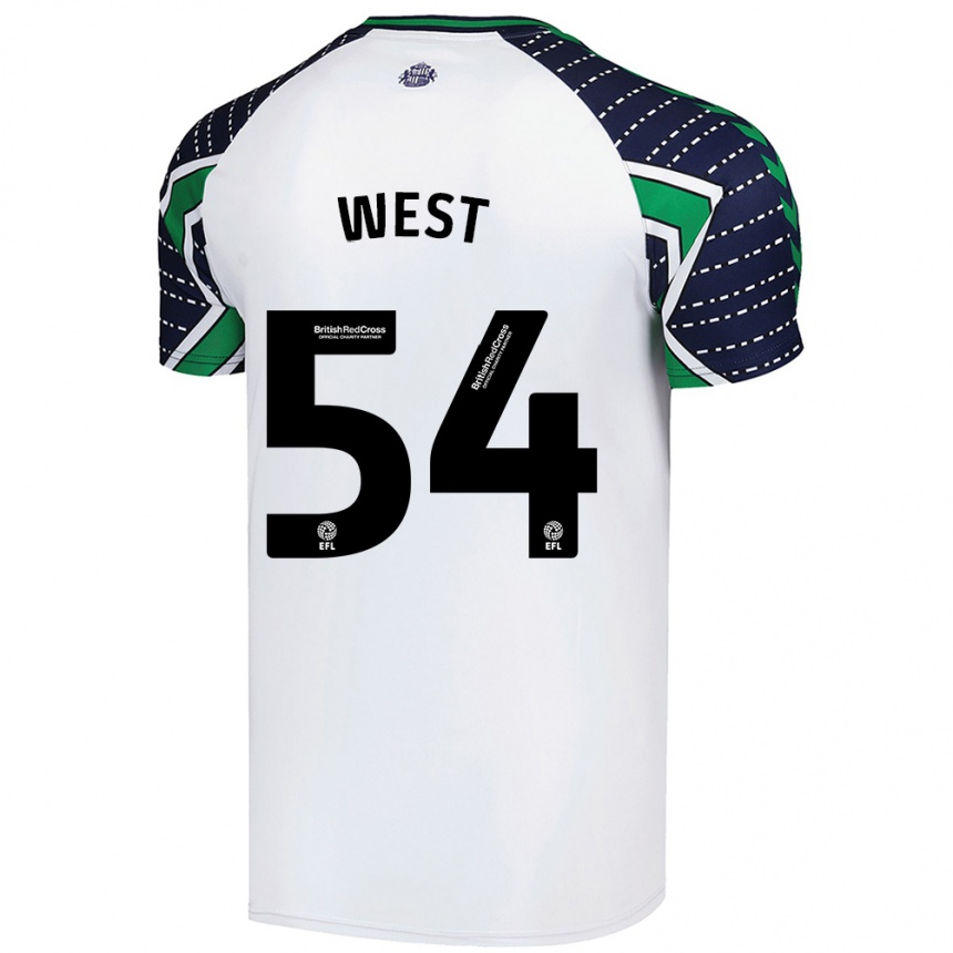 Enfant Football Maillot Ella West #54 Blanc Tenues Extérieur 2024/25 Canada