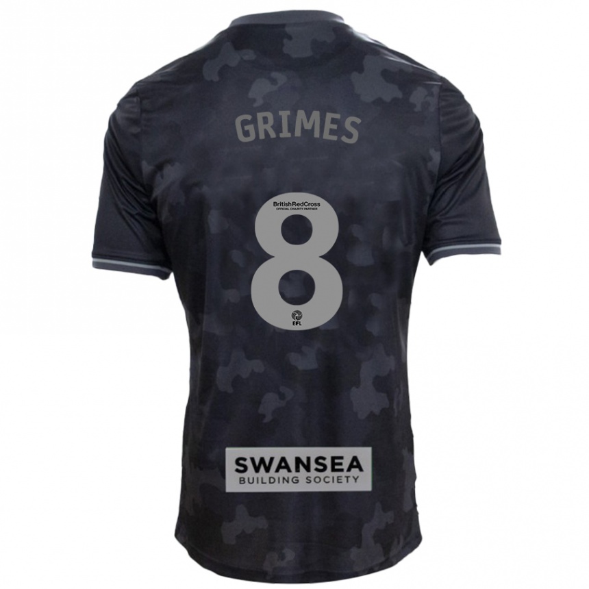 Kids Football Matt Grimes #8 Black Away Jersey 2024/25 T-Shirt Canada